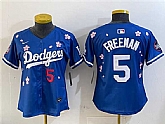 Youth Los Angeles Dodgers #5 Freddie Freeman Royal 2025 Tokyo Series Limited Stitched Jersey,baseball caps,new era cap wholesale,wholesale hats